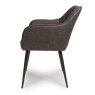 Furniture Link Charlie - Dining Carver Chair (Grey Fabric)