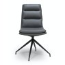 Furniture Link Nobo Swivel - Dining Chair (Grey Faux Leather)