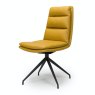 Furniture Link Nobo Swivel - Dining Chair (Ochre Faux Leather)