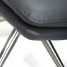Furniture Link Nobo Swivel - Dining Chair (Brushed Steel/Grey PU)