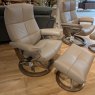 Stressless David - Medium Chair w/footstool (Signature Base)