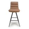 Furniture Link Nobo - Swivel Bar Chair (Tan Faux Leather)