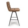 Furniture Link Nobo - Swivel Bar Chair (Tan Faux Leather)
