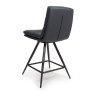 Furniture Link Nobo - Swivel Counter Chair (Black Faux Leather)