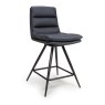 Furniture Link Nobo - Swivel Counter Chair (Black Faux Leather)