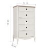 Willis & Gambier Amelie - Five Drawer Tallboy