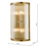Dar Lighting Dar - Eleanor 4 Light Wall Light Natural Brass and Glass