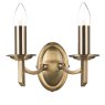Dar Lighting Dar - Ambassador Double Wall Bracket Antique Brass