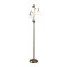 Dar Lighting Dar - Boston 3 Light Floor Lamp Antique Brass Opaque Glass