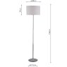 Dar Lighting Dar - Delta Floor Lamp Polished Chrome With Shade