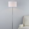 Dar Lighting Dar - Delta Floor Lamp Polished Chrome With Shade