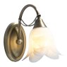 Dar Lighting Dar - Doublet Wall Light Antique Brass Alabaster Glass