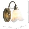 Dar Lighting Dar - Doublet Wall Light Antique Brass Alabaster Glass