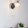 Dar Lighting Dar - Elma Wall Light Polished Chrome Glass