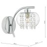 Dar Lighting Dar - Elma Wall Light Polished Chrome Glass