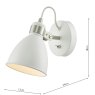 Dar Lighting Dar - Frederick Single Wall Spotlight White Satin Chrome