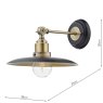 Dar Lighting Dar - Hannover 1 Light Wall Bracket Black Antique Brass