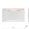 Dar Lighting Dar - Hove Wall Washer Small