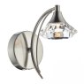 Dar Lighting Dar - Luther Wall Light Satin Chrome Crystal