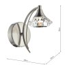 Dar Lighting Dar - Luther Wall Light Satin Chrome Crystal
