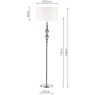 Dar Lighting Dar - Madrid Table Lamp Satin Chrome With Shade
