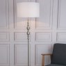 Dar Lighting Dar - Madrid Floor Lamp Satin Chrome With Shade