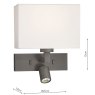 Dar Lighting Dar - Modena Wall Light With LED In Bronze (Bracket Only)