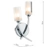 Dar Lighting Dar - Morgan Double Wall Bracket Polished Chrome