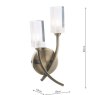 Dar Lighting Dar - Morgan Double Wall Bracket Antique Brass