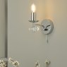 Dar Lighting Dar - Oleana Wall Light Polished Chrome Crystal