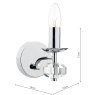 Dar Lighting Dar - Oleana Wall Light Polished Chrome Crystal