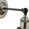 Dar Lighting Dar - Ray Single Wall Light Antique Nickel Clear Glass