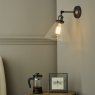 Dar Lighting Dar - Ray Single Wall Light Antique Nickel Clear Glass