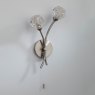 Dar Lighting Dar - Seattle 2 Light Wall Light Satin Chrome Glass