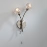 Dar Lighting Dar - Seattle 2 Light Wall Light Satin Chrome Glass