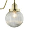 Dar Lighting Dar - Tamara Wall Light Antique Brass Ribbed Glass