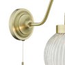 Dar Lighting Dar - Tamara Wall Light Antique Brass Ribbed Glass
