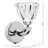 Dar Lighting Dar - Vito Single Wall Bracket Polished Chrome