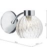 Dar Lighting Dar - Yasmin Single Wall Bracket Polished Chrome