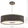 Dar Lighting Dar - Alvaro 3 Light Single Pendant Antique Bronze Mushroom