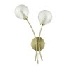 Dar Lighting Dar - Avari 2 Light Wall Light Satin Brass Glass
