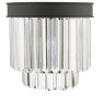 Dar Lighting Dar - Celeus 2 Light Wall Light Anthracite Crystal