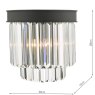 Dar Lighting Dar - Celeus 2 Light Wall Light Anthracite Crystal