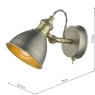 Dar Lighting Dar - Governor Single Wall Spotlight Antique Chrome Brass