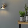 Dar Lighting Dar - Governor Single Wall Spotlight Antique Chrome Brass