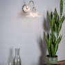 Dar Lighting Dar - Hadano Wall Light Antique Chrome With Clear Flared Glass shade