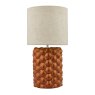 Dar Lighting Dar - Jayden Table Lamp Orange Glaze With Shade