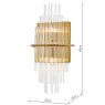 Dar Lighting Dar - Lukas 2 Light Wall Light Antique Gold Glass