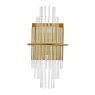 Dar Lighting Dar - Lukas 2 Light Wall Light Antique Gold Glass