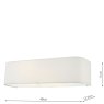 Dar Lighting Dar - Ronda 2 Light Wall Light Ivory